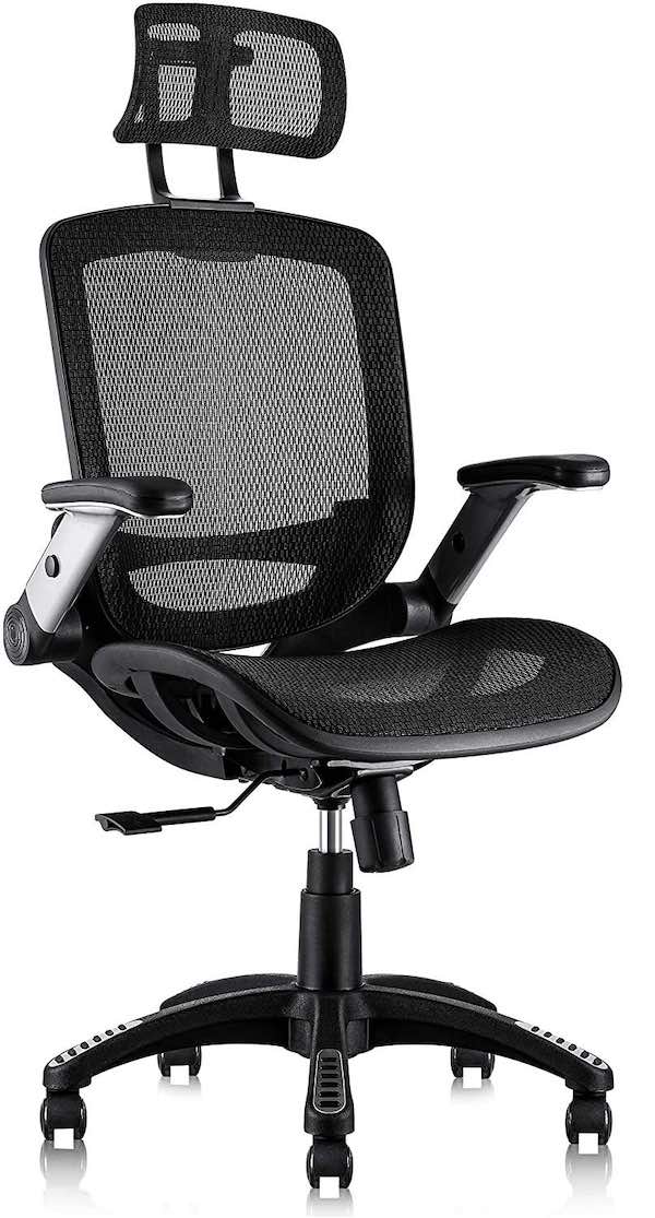 Best around $300 Desk Chair with Flip-up Arms and High Back Neck-Support — Gabrylly Ergonomic Mesh Office Chair