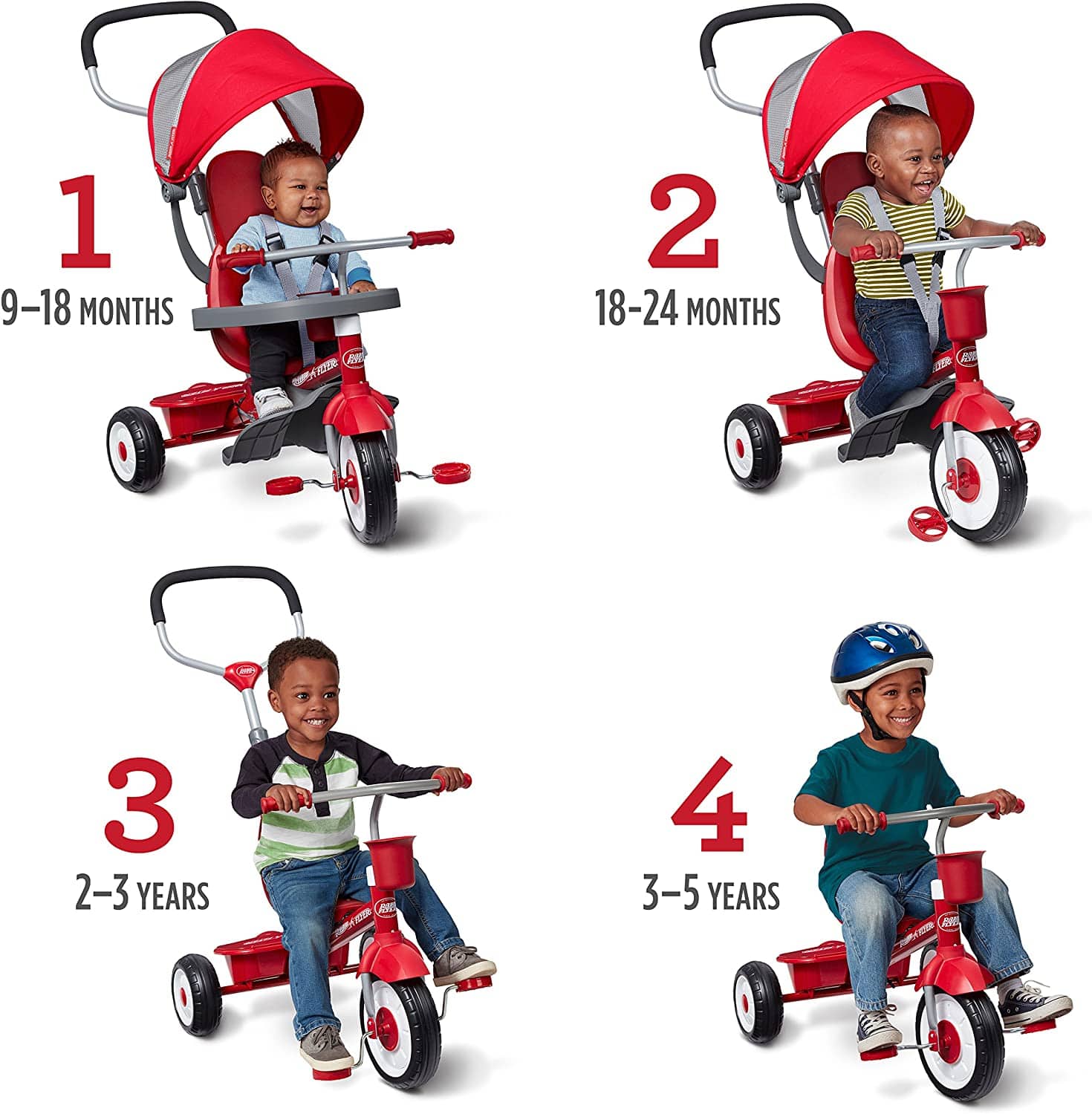 Radio Flyer 4-in-1 Stroll ‘N Trike Toddler Tricycle — The Best Tricylce & Stroller Trike